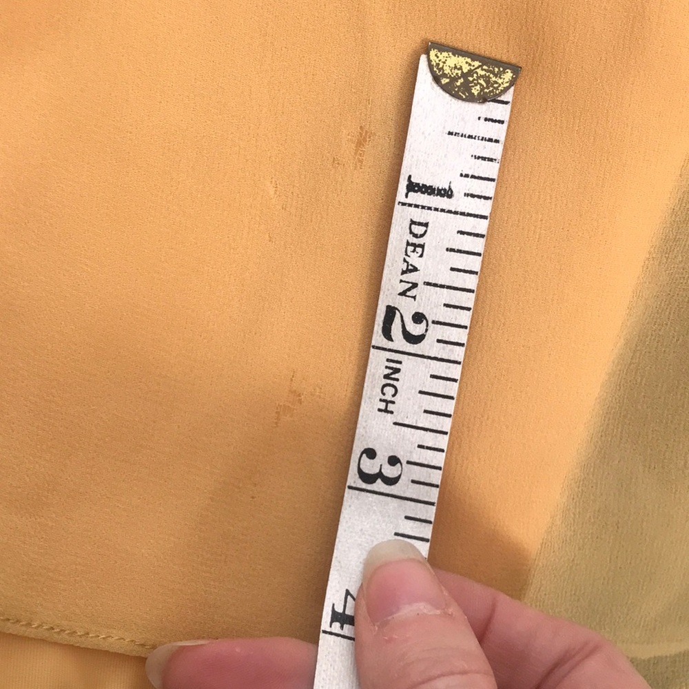 SOLD Vintage yellow organza hippie boho dress - Picture 8 of 8